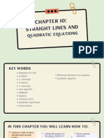 Chapter 10 Straight Lines and Quadratic Equations 2