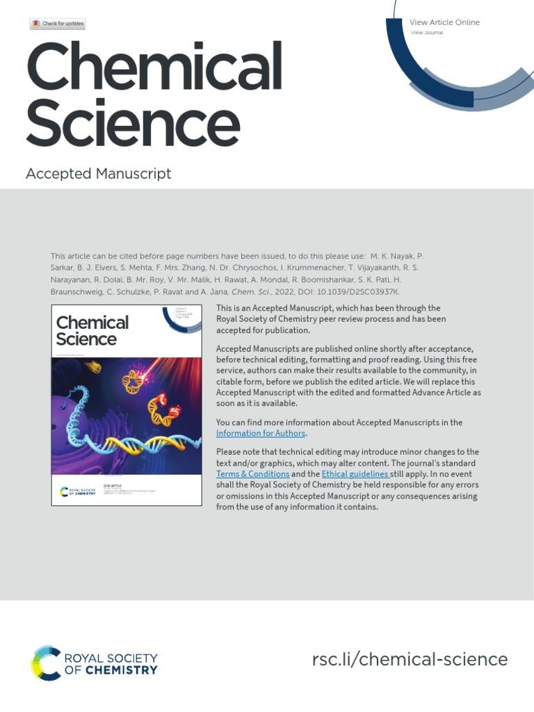 Chemical Science Accepted Manuscript - Compressed-Compressed | PDF