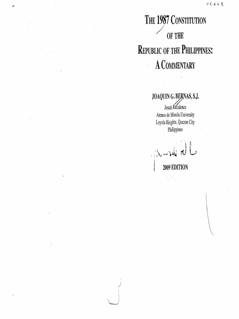 Bernas Commentary PDF