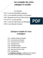 Quelques Exemples Des Crises Économiques Et Sociales