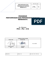 PK3 - PIJ - 016 (Prosedur Penyimpanan Dan Pemindahan Barang Berbahaya)