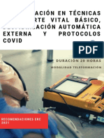 Actualización en Técnicas de Soporte Vital Básico, Desfibrilación Automática Externa Y Protocolos Covid