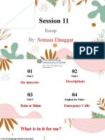 Session 11_ Recap. Somaia Elnaggar