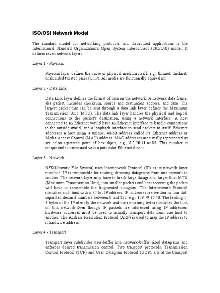 Overview of the ISO/OSI Model | PDF | Proxy Server | Hypertext Transfer ...