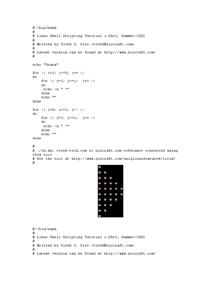 Shell Programming Examples | Filename | Command Line Interface