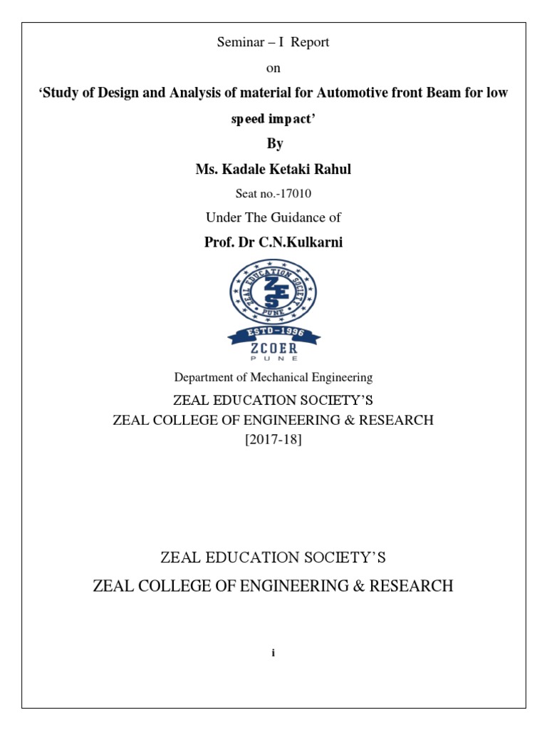 Seminar Final Pdf Composite Material Strength Of Materials