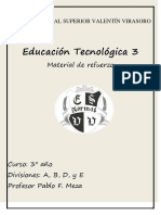 Clase 1 - Educación - Tecnológica 3º Año - Profesor Pablo F. Meza