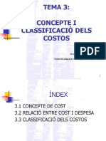 Presentació Tema 3 Concepte I Classificació Dels Costos