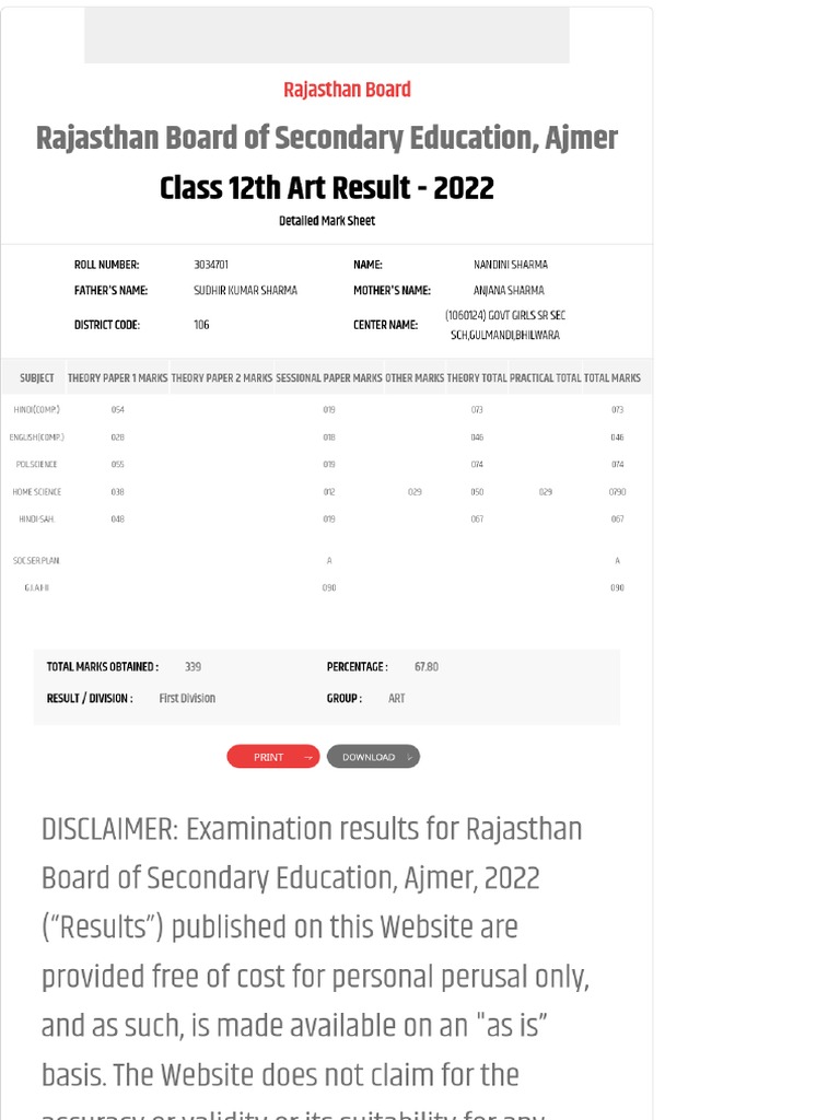 Marksheet | PDF