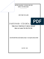 Fast Food - Văn Hóa Ẩm Thực Trong Thời Kì Hội Nhập