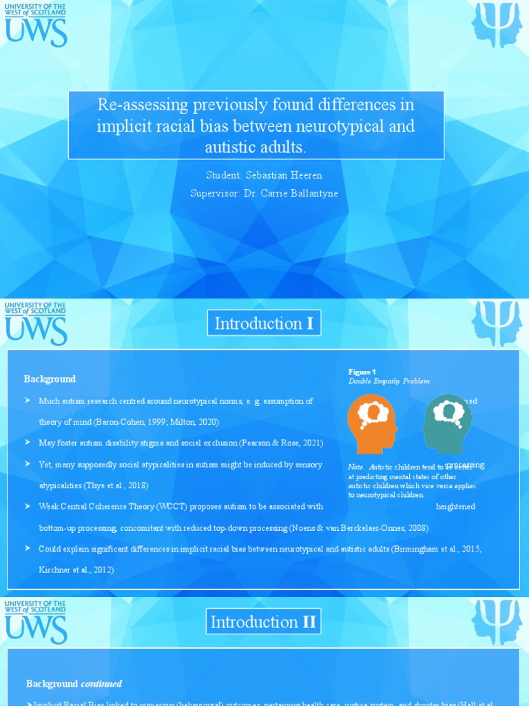 Implicit Racial Bias in Autistic Compared To Neurotypical Adults | PDF ...
