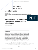 La Fabrique de L'histoire Et de La Tradition Islamiques