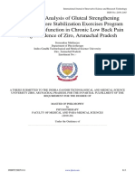 Comparative Analysis of Gluteal Strengthening Exercise and Core Stabilization Exercises Program For Gluteus Dysfunction in Chronic Low Back Pain Among Residence of Ziro, Arunachal Pradesh