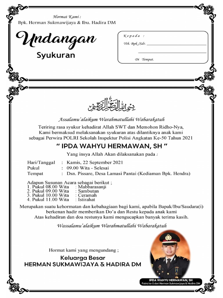 Undangan Syukuran | PDF