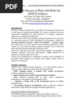 Download Residual Stresses of Plate With Holes by ANSYS Analysis- Hani Aziz Ameen by Hani Aziz Ameen  SN59845264 doc pdf