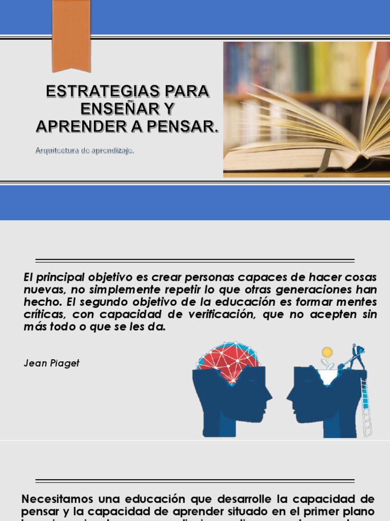 Estrategias para Enseñar A Aprender y Pensar COMPLETO | PDF ...