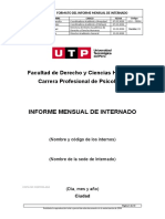 GCU FR-004-Formato Del Informe Mensual Del Internado de Psicologia