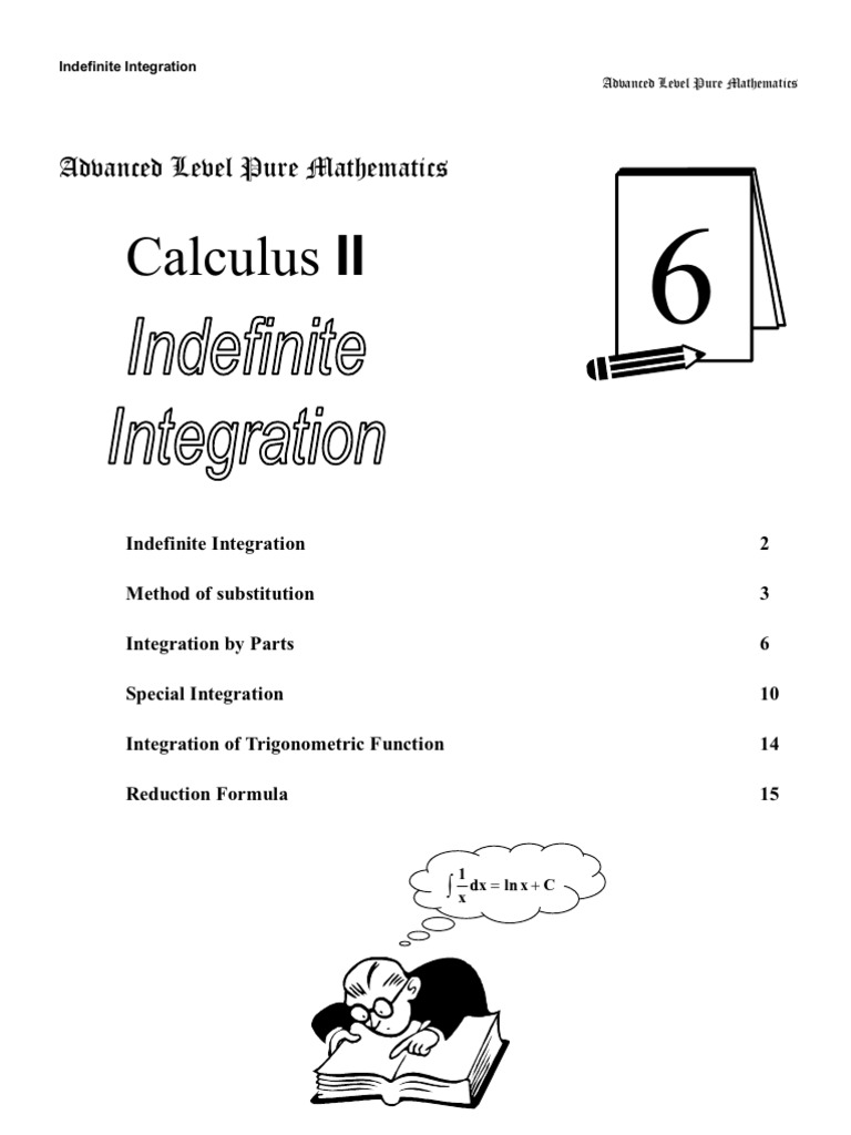 Advanced Level Pure Mathematics Indefinite Integration | PDF ...