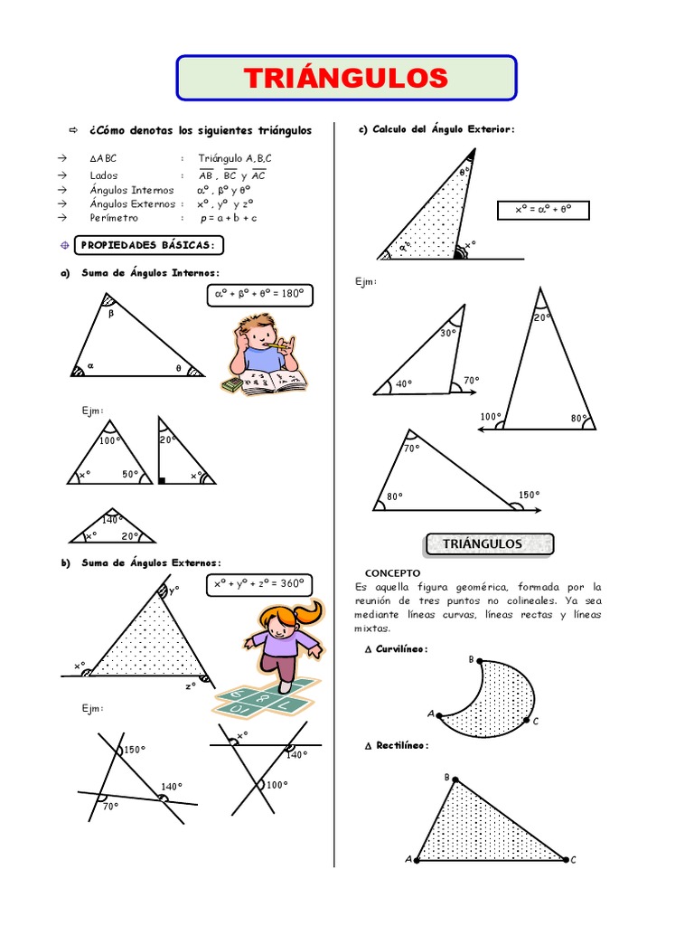 Triangulos para Segundo de Secundaria | PDF | Triángulo | Matemática ...