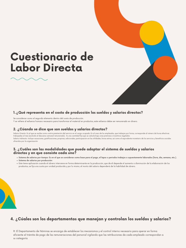 Sueldos y Salarios en Costos de Producción | PDF | Salario | Economias