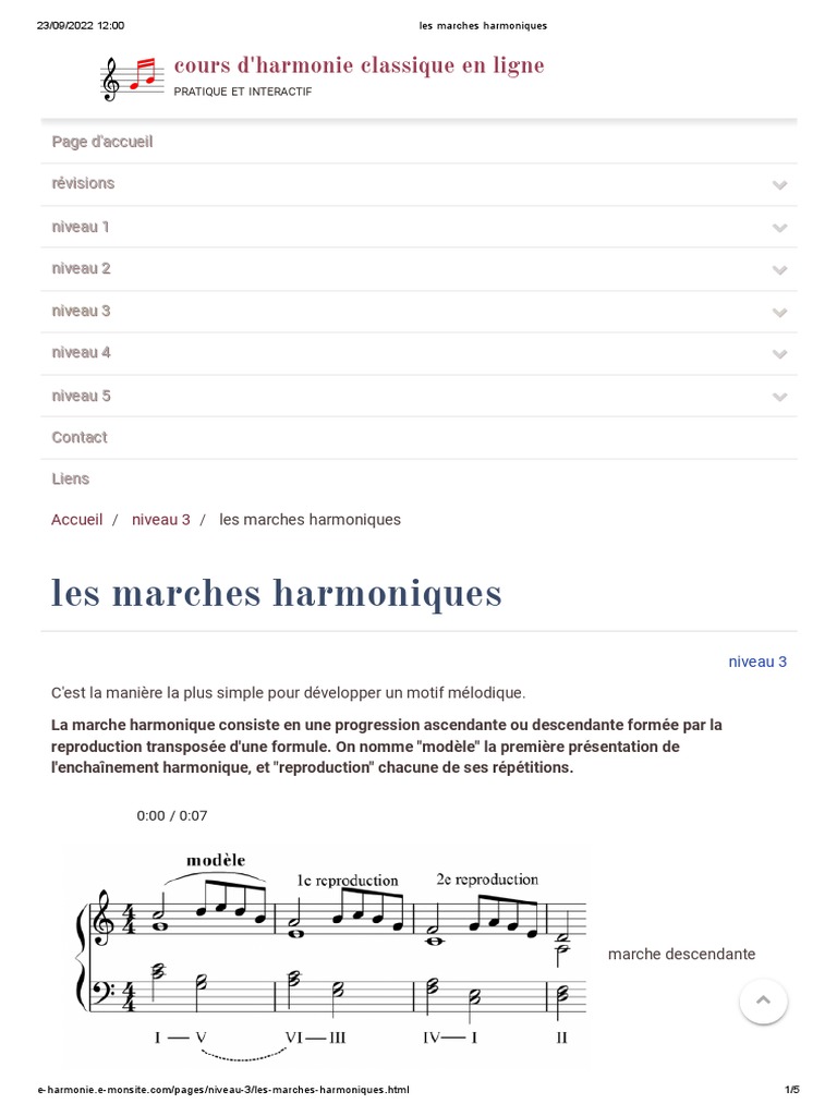 Les Marches Harmoniques | PDF | Harmonie | Accord (Musique)
