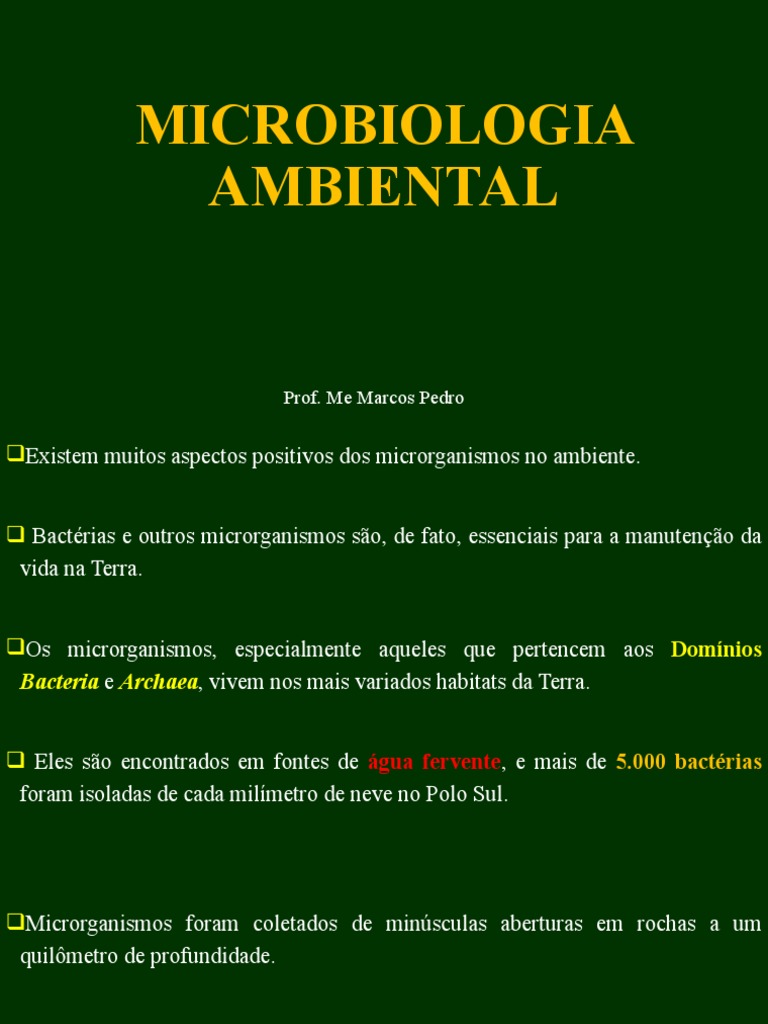 Importância dos Microrganismos Ambientais | PDF | Nitrogênio ...