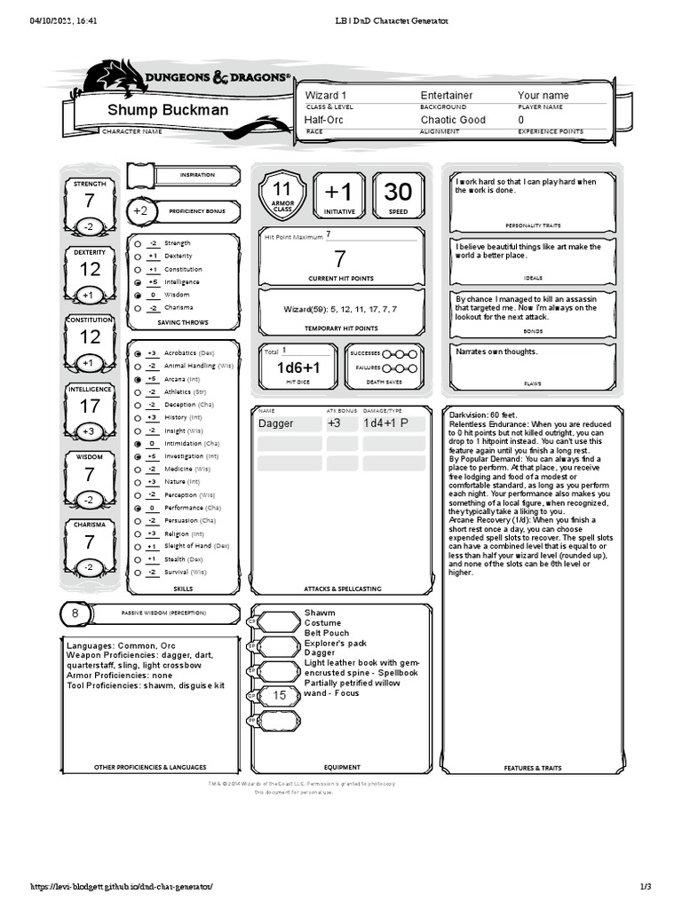 Shump Buckman PDF Fantasy Role Playing Games Gaming