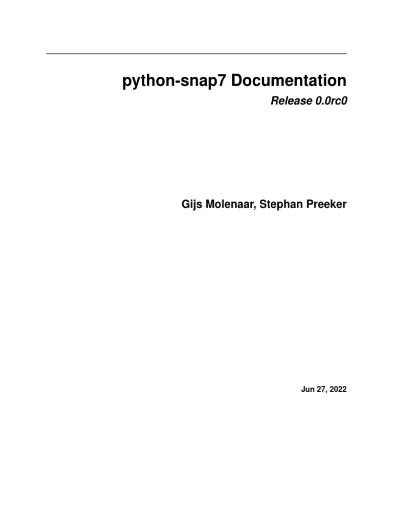 Python Snap7 Readthedocs Io en Latest | PDF | Integer (Computer Science ...