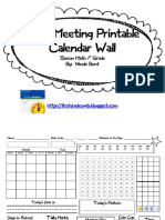 Saxon Math Meeting Calendar Pages 1 ST Grade