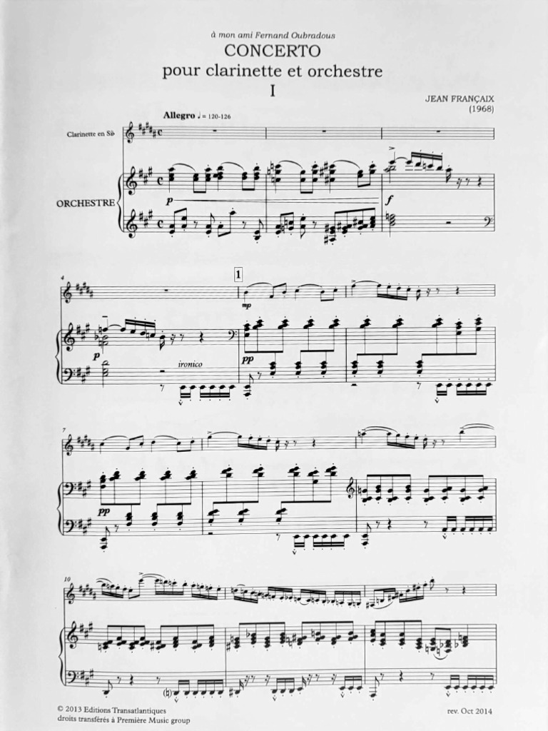 Francaix Concerto Movement 1 PDF