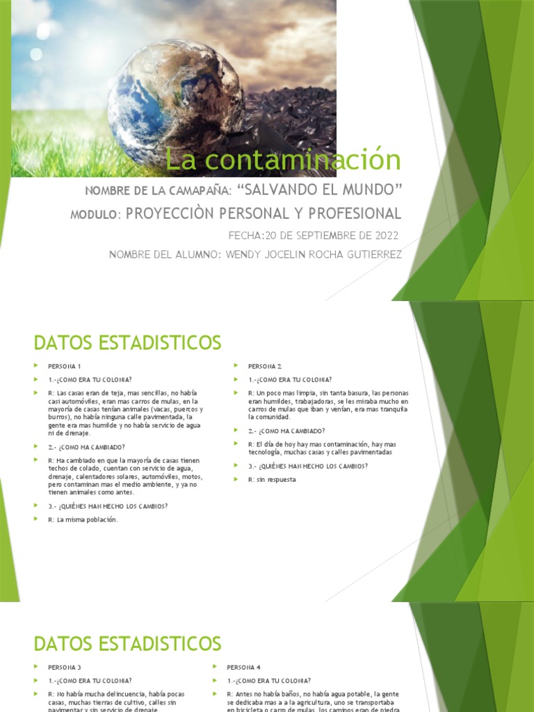 Proyecto Contaminación de La Basura | PDF | Residuos | Entorno natural