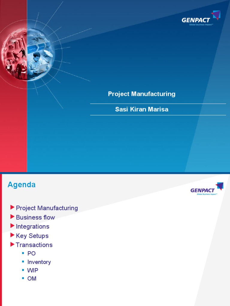 Project Manufacturing Overview and Integrations | PDF | Inventory ...