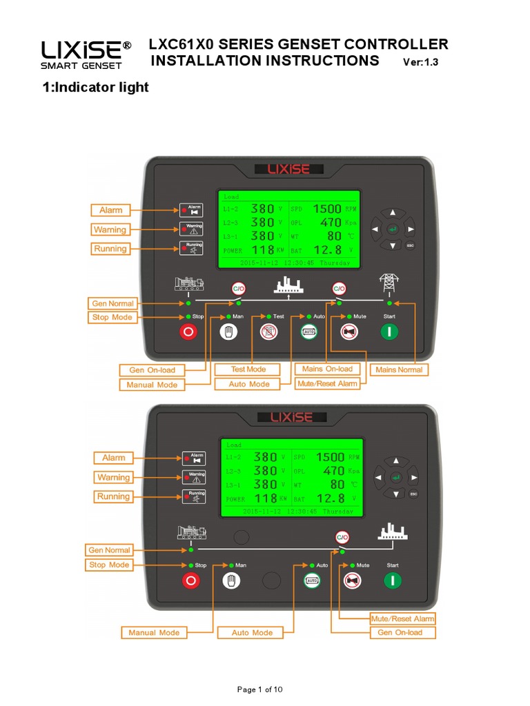LXC61X0 V1.3 en 2017112002 | PDF | Mains Electricity | Electric Generator