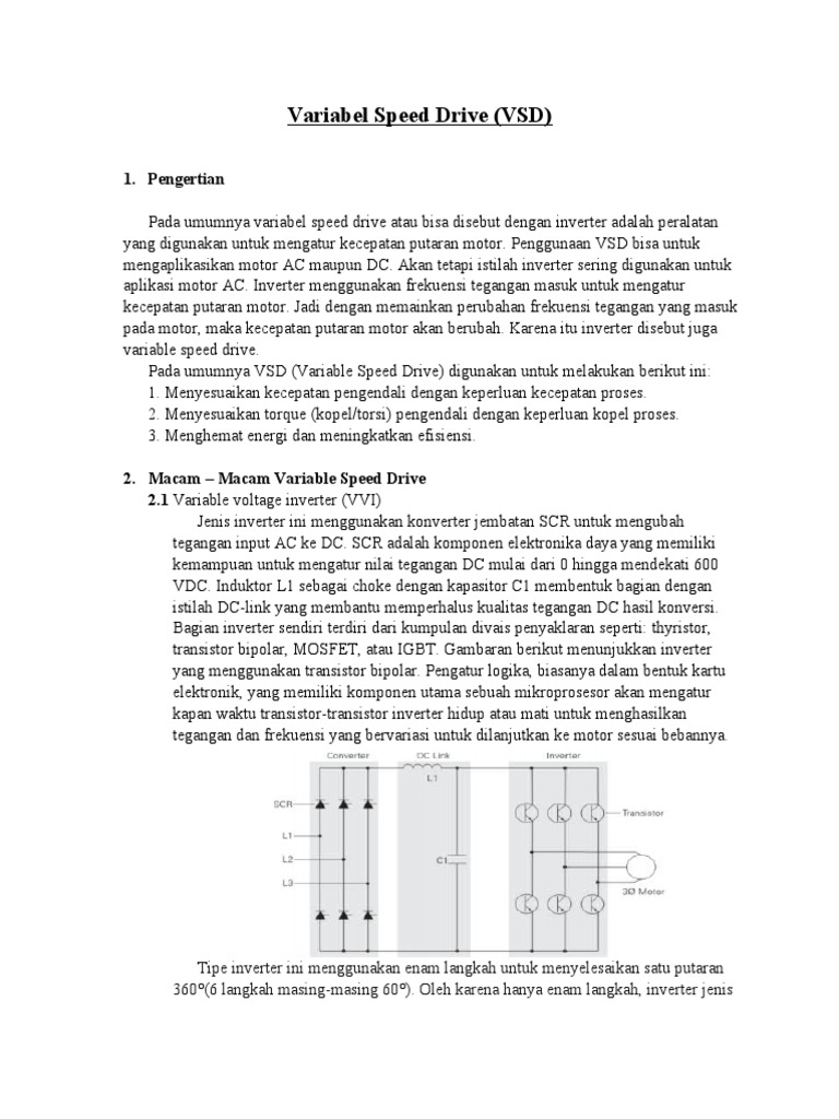 Variabel Speed Drive | PDF