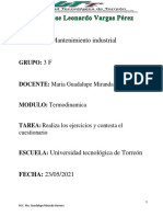 Ejercicios de Sistemas Termodinámicos Leonardo Vargas 3F