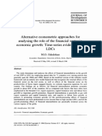 Alternative Econometric Approaches For Analysing The Role of The Financial Sector in Economic Growth Time-Series Evidence From LDCs