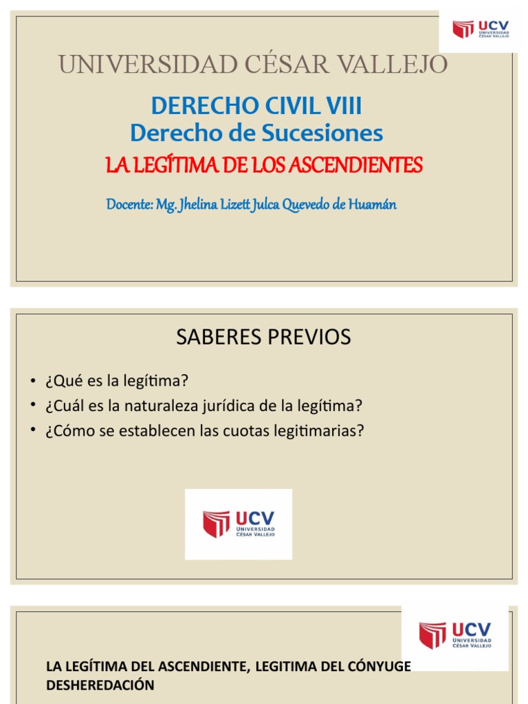 Legítima de Ascendientes y Cónyuge | PDF | Donación | Herencia