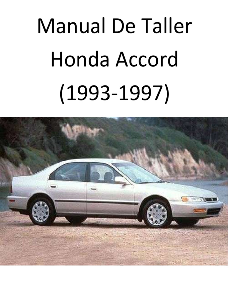 (TM) Honda Manual de Taller Honda Accord 1993 Al 1997 PDF Tornillo
