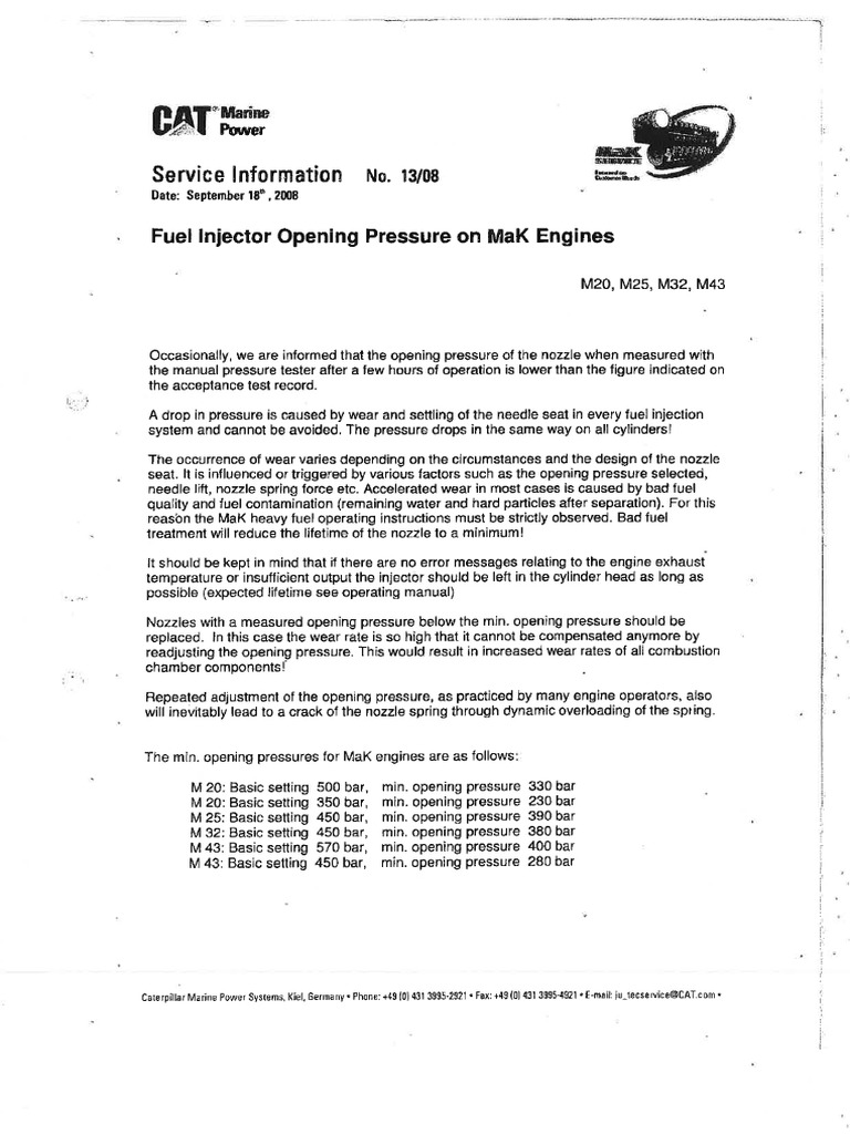 1308 Fuel Injector Opening Pressure PDF