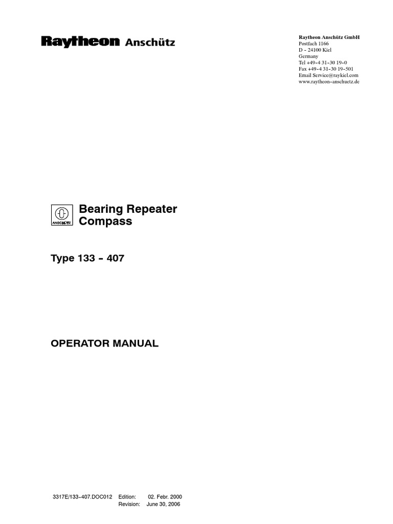 Bearing Repeater Compass Type 133 407 PDF
