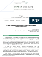 O Plano Anual de Contratacoes e o Desafio Na Sua Operacionalizacao - Portal L&C