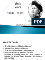 Virginia Henderson's Need Theory