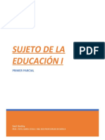 1er PARCIAL - SUJETO DE LA EDUCACIÓN I - GODOY
