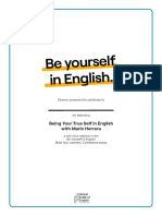 Being Your True Self in English Webinar Certificate