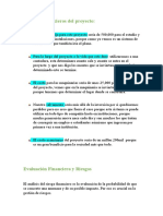 Aspectos Financieros Del Proyecto y Evaluacion Financiera