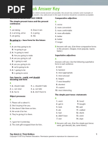 Student - Book Top Notch 2 Answer Key