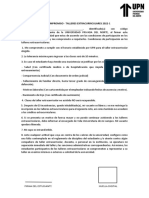 Acta de Compromiso Talleres Extracurriculares 2022-2