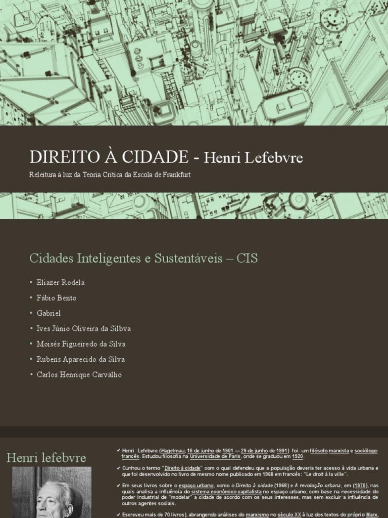 DIREITO A CIDADE Henri Lefebvre PDF