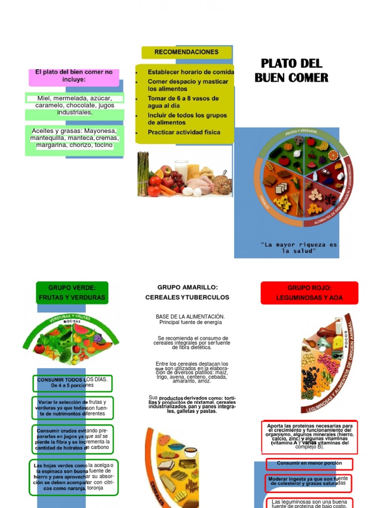 2.tripticos Sobre El Plato Del Buen Comer PDF