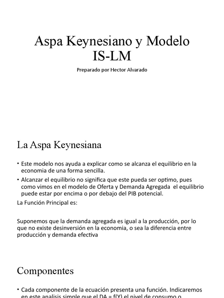Aspa Keynesiana y Modelo IS-LM | PDF